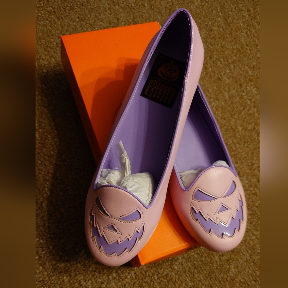 STRANGECVLT Scary Jack Lydia Flats in Pink Pastel Matte